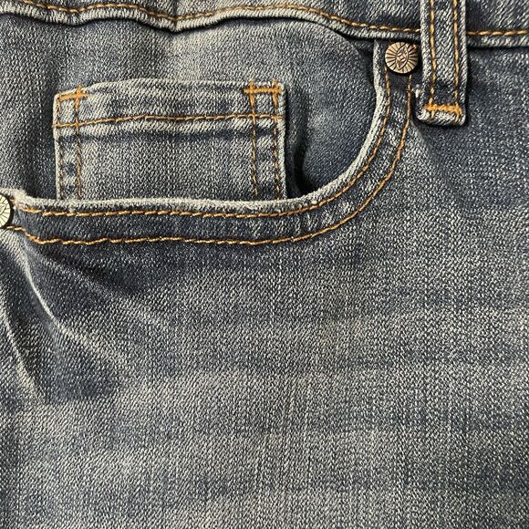 Sofia Vergara Skinny Ankle Jeans Medium Blue Denim Pants Raw Hem 5 Pocket 8 - Picture 5 of 11